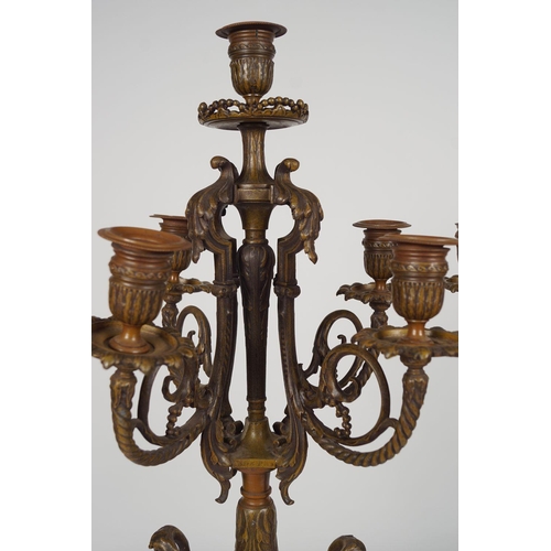 146 - PAIR 19TH-CENTURY GILT METAL CANDELABRAS