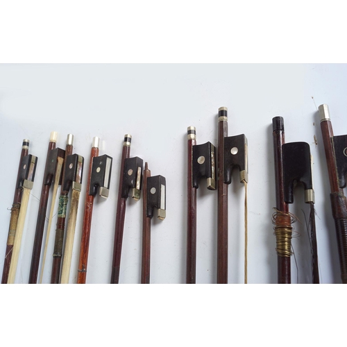 150 - LOT OF 10 VIOLIN BOWS