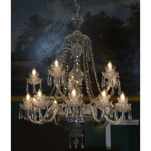 175 - LARGE IRISH CRYSTAL CHANDELIER