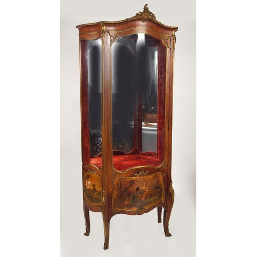 184 - 19TH-CENTURY KINGWOOD VERNIS MARTIN CABINET