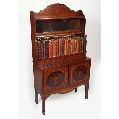 199 - 19TH-CENTURY MARQUETRY WATERFALL BOOKCASE