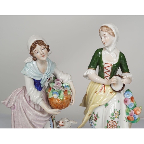 204 - PAIR 19TH-CENTURY SITZENDORF PORCELAIN FIGURES