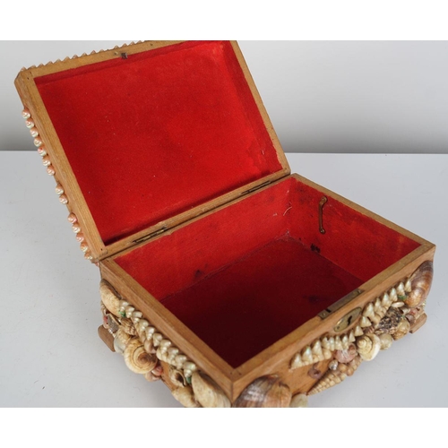 221 - NAUTICAL SHELL JEWELLERY BOX