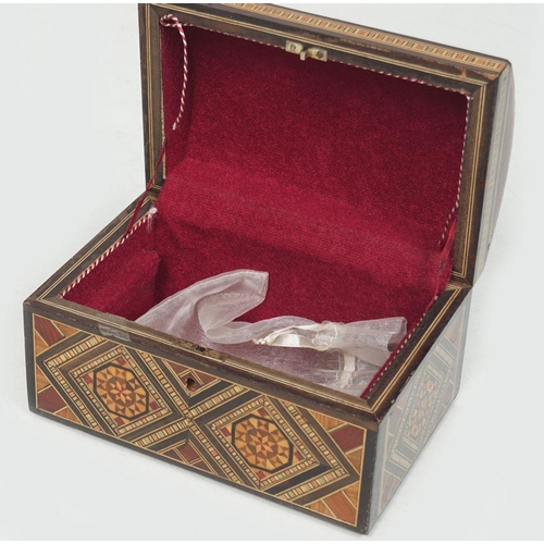 227 - MOROCCAN MARQUETRY JEWELLERY BOX