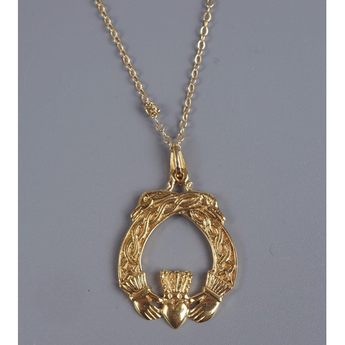 233 - 9 CT. YELLOW GOLD PENDANT CHAIN