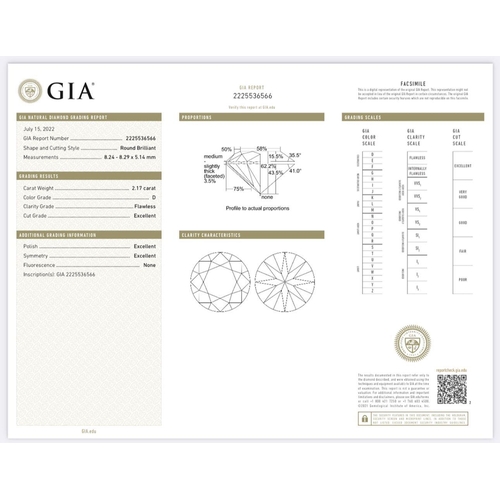 242 - ROUND BRILLIANT-CUT DIAMOND OF 2.17 CARATS