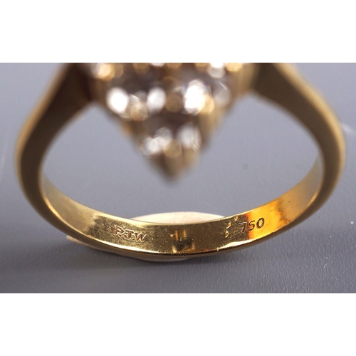 253 - 18 CT. YELLOW GOLD DIAMOND RING