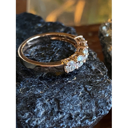 287 - 18 CT. ROSE GOLD 5 STONE DIAMOND RING