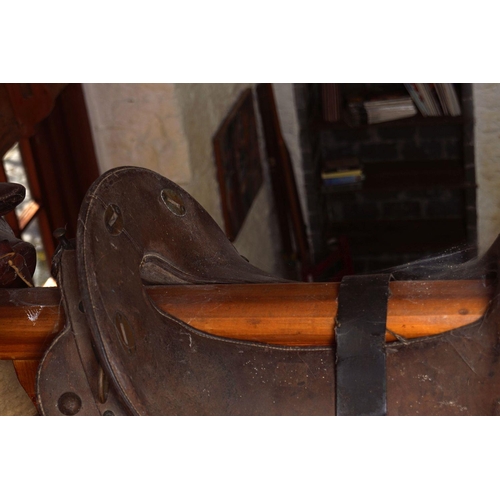 305 - SOUTH AMERICAN LEATHER SADDLE