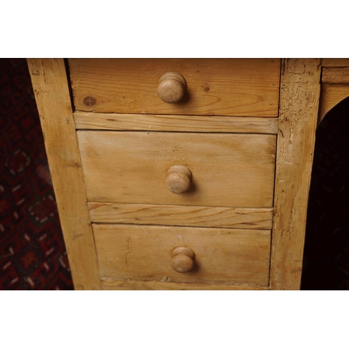 309 - 19TH-CENTURY PINE PEDESTAL WRITING DESK