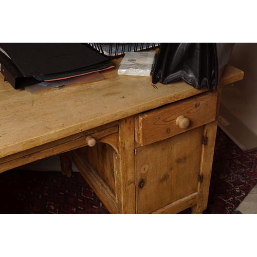 309 - 19TH-CENTURY PINE PEDESTAL WRITING DESK