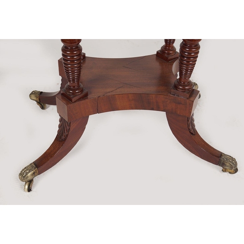 315 - PAIR REGENCY MAHOGANY TEA TABLES