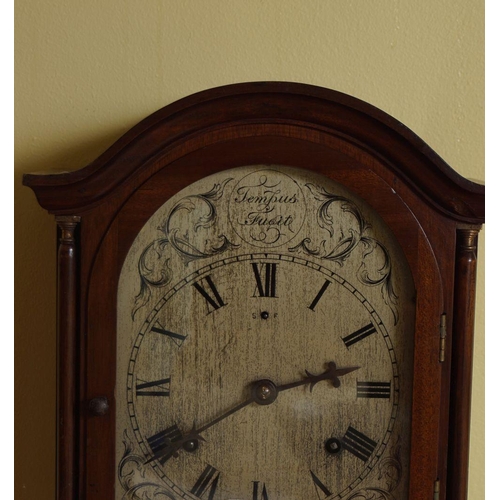 324 - EDWARDIAN MAHOGANY CASED GRANDAUGHTER CLOCK