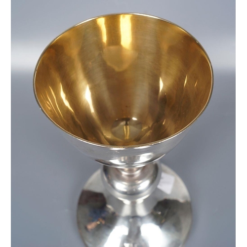 349 - WITHDRAWN ORNATE GILDED SILVER-PLATED CHALICE