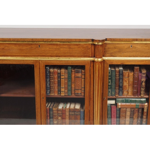 351 - 19TH-CENTURY ROSEWOOD & PARCEL-GILT BOOKCASE