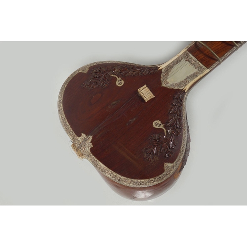 362 - ROSEWOOD & BONE INLAID SITAR