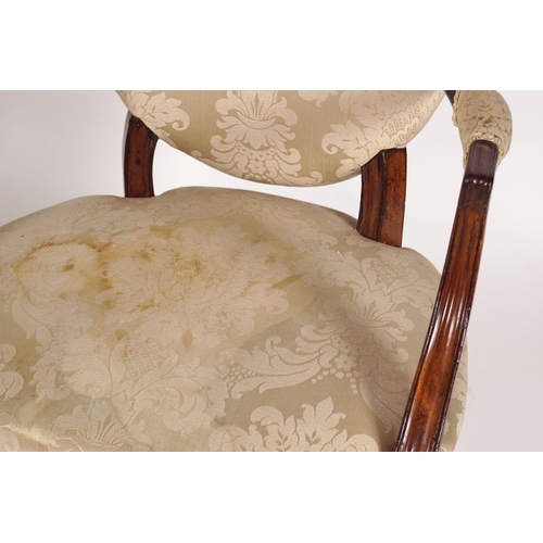 381 - GEORGE III HEPPLEWHITE ELBOW CHAIR