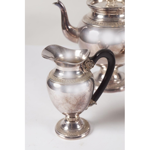 388 - NAPOLEON III SILVER-PLATED TEA & COFFEE SERVICE