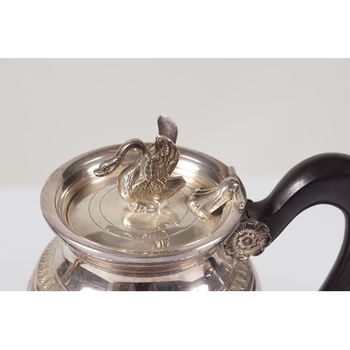 388 - NAPOLEON III SILVER-PLATED TEA & COFFEE SERVICE