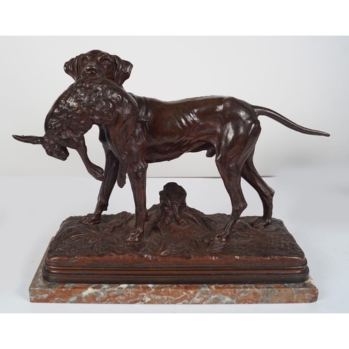 389 - 19TH-CENTURY FRENCH BRONZE GROUP