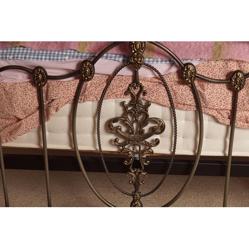 390 - 20TH-CENTURY BRASS BED ENDS