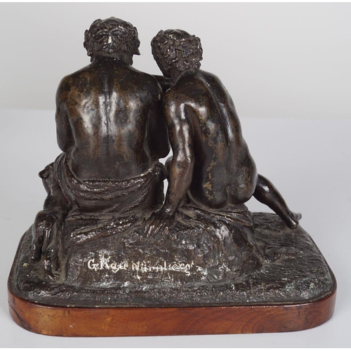 419 - 19TH-CENTURY BRONZE GROUP