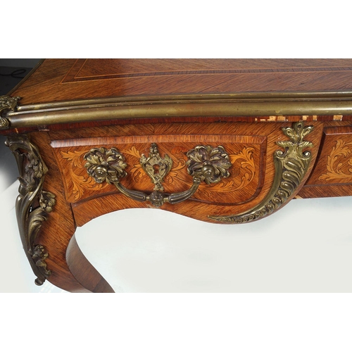 43 - 19TH-CENTURY ORMOLU MOUNTED LOUIS XV BUREAU PLAT