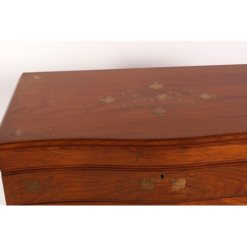 438 - SMALL EDWARDIAN INLAID CHEST