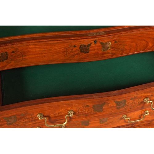 438 - SMALL EDWARDIAN INLAID CHEST