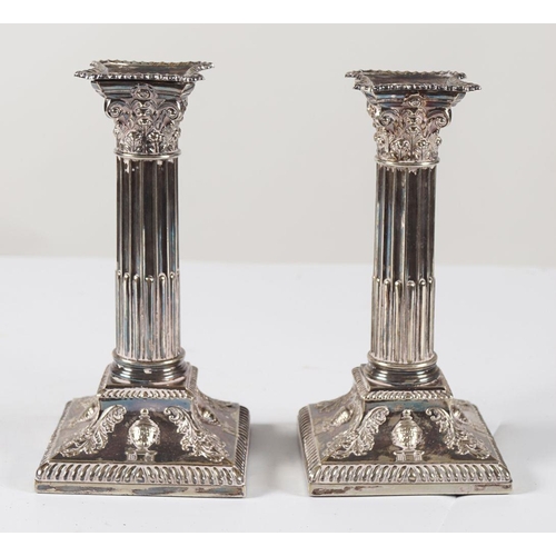 45 - PAIR SHEFFIELD CANDLESTICKS