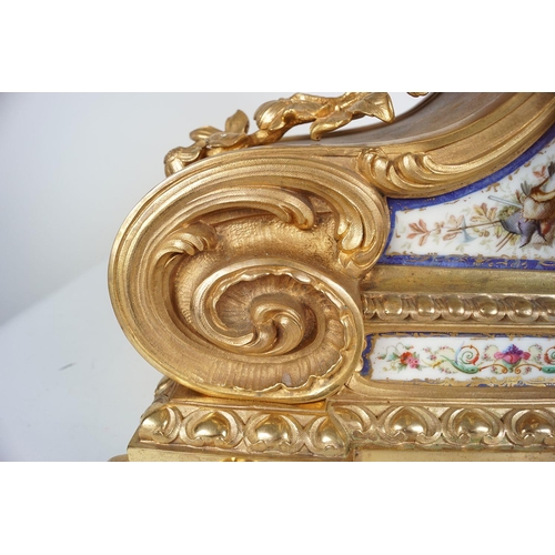 62 - 19TH-CENTURY FRENCH ORMOLU & SÈVRES MANTEL CLOCK