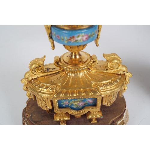 78 - PAIR 19TH-CENTURY ORMOLU & PORCELAIN CANDELABRAS