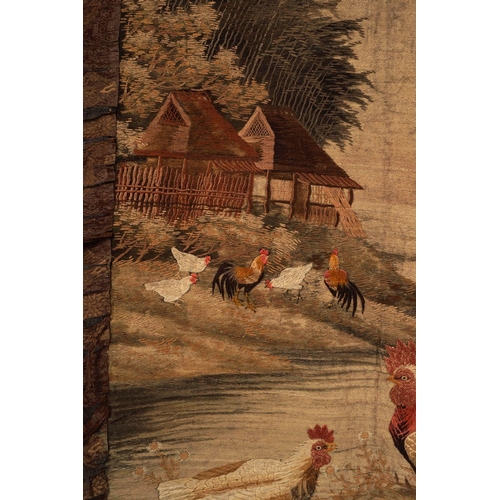 88 - 19TH-CENTURY CHINESE SILK EMBROIDERED TAPESTRY