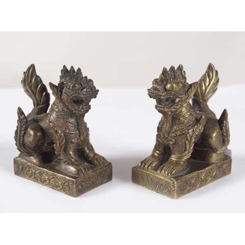 947 - PAIR 19TH-CENTURY CHINESE BRONZE SCROLL WEIGHTS