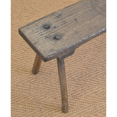 10 - 19TH-CENTURY IRISH VERNACULAR ASH FORM STOOL