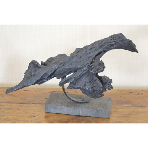 112 - EAMON HEFFERNAN BOG OAK SCULPTURE