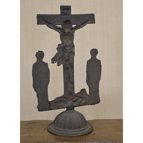 120 - CAST IRON ALTAR CRUCIFIX