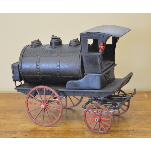 123 - 19TH-CENTURY METAL MODEL OF A STEAM ENGINE