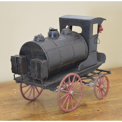 123 - 19TH-CENTURY METAL MODEL OF A STEAM ENGINE