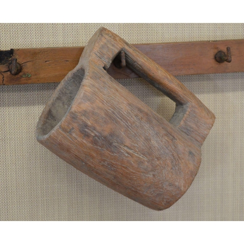 145 - 18TH-CENTURY DUGOUT DRINKING VESSEL