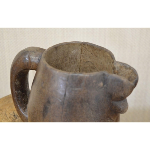 146 - 18TH-CENTURY DUGOUT DRINKING VESSEL