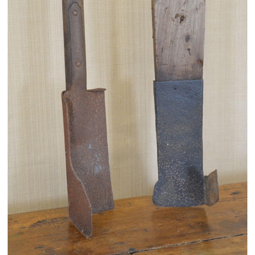 154 - TWO 19TH-CENTURY IRISH VERNACULAR TURF SPADES