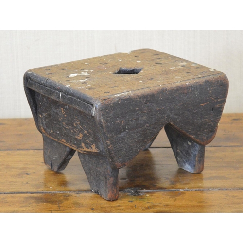 156 - 19TH-CENTURY IRISH VERNACULAR PINE STOOL