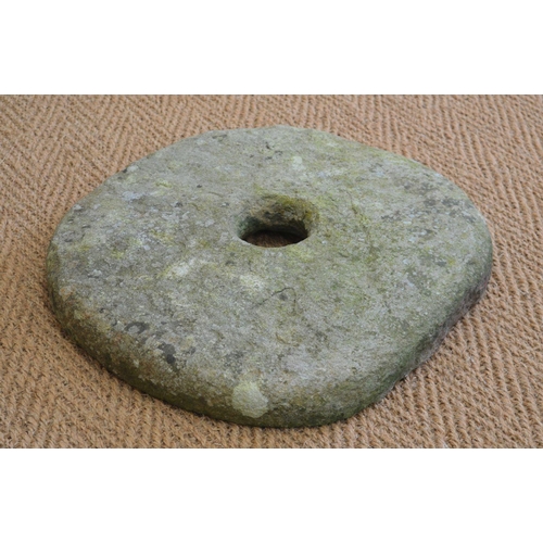 163 - 19TH-CENTURY IRISH VERNACULAR CORN GRINDING STONE