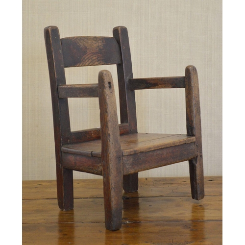 20 - 18TH-CENTURY IRISH VERNACULAR ASH CHILD'S CHAIR