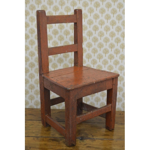 205 - IRISH GEORGIAN PINE KITCHEN CHAIR