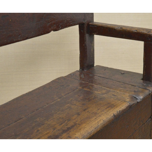 240 - 18TH-CENTURY IRISH VERNACULAR PINE SETTLE