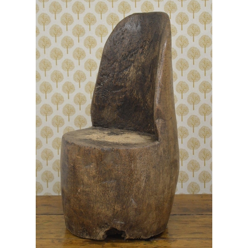 241 - 18TH-CENTURY IRISH VERNACULAR DUGOUT CHAIR