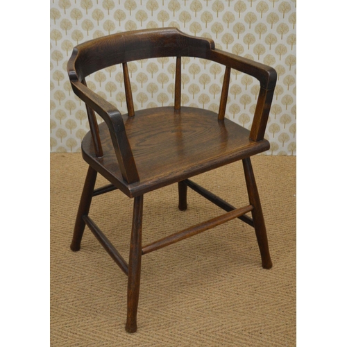 253 - 19TH-CENTURY IRISH PROVINCIAL ASH CHAIR