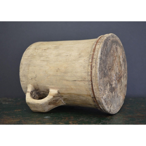 258 - 18TH-CENTURY DUGOUT DRINKING VESSEL